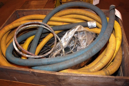 Pallet of misc. Air hoses, exhaust hoses, infeed hoses
