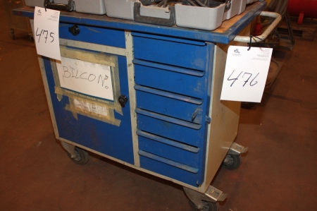 Tools Roll Cart with content