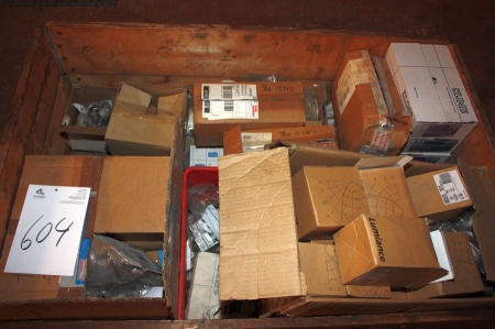 Pallet with miscellaneous electrical items, etc.