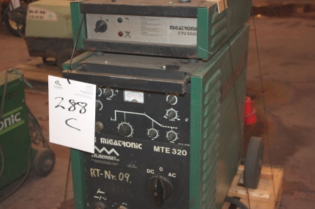 TIG-welding machine. Migatronic 320 AC DC. Refurbised by Migatronic factory for 6000 DKK. Never used since.