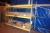 One section pallet rack on wheels with content