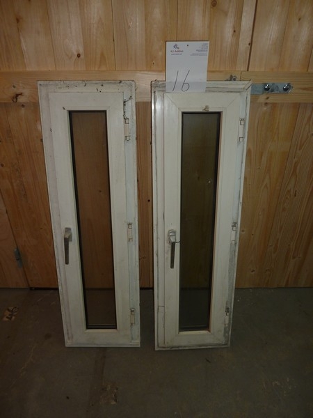 2 x plastic window, 37.5 x 123.5 cm. Sold by private individual. Only VAT on fees.
