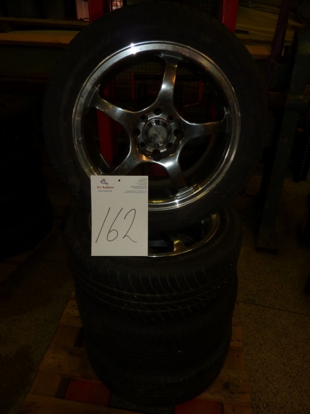 4 x alloy wheels / chrome, 195/50 R15, 8 hole hubs + tires