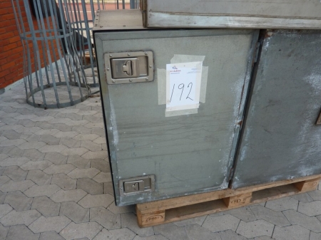 Stainless steel cabinet for truck, 90 x 65 Hinged at bottom
