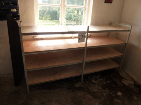 Rackl with 4 shelves, 225 x 65 x 115 cm. Sold by private individual. Only VAT on fees.