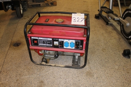 Generator, 13 hp engine. Output: 2 x 220 volts
