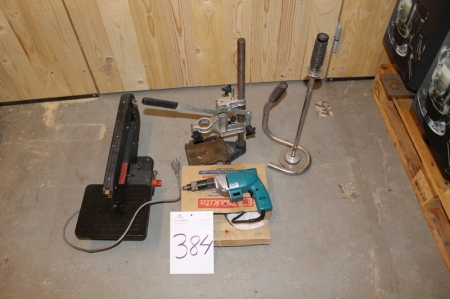 Drills, Makita Drill + Rig + jigsaw + tape dispenser. Sold by private individual. Only VAT on fees.