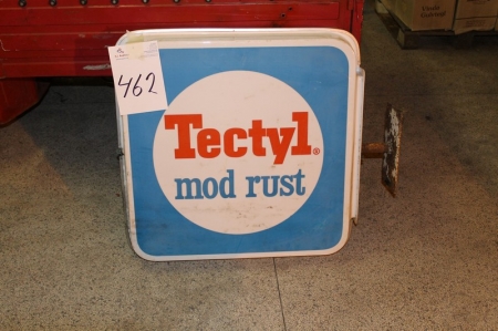 Light sign, Tectyl. Approximately 78 x 78 cm. Sold by private individual. Only VAT on fees.