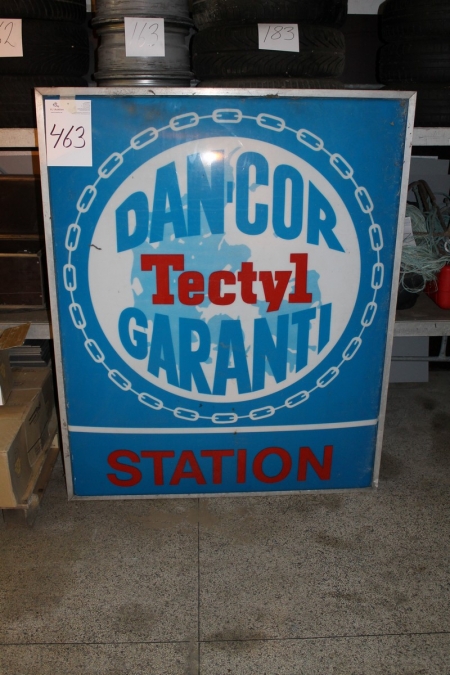 Light sign, Tectyl. Approximately 125x155 cm. Sold by private individual. Only VAT on fees.