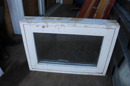 Wooden window, approximately 75x53 cm