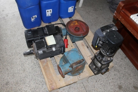 Electric motor + gear motor + pump. Sold by private individual. Only VAT on fees.