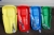 4 x plastic sledes (yellow, red, blue, green)