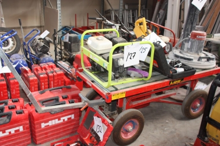Pull cart with rubber wheels, max. Load 1500 kg