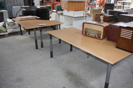 2 x desks, approximately 1800x1200 mm + 1800x1200mm, 2-piece