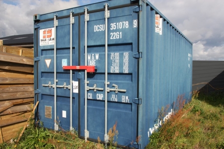 Material Container, 20 feet. Year 2007 Good condition. Approved locking bar. Without content