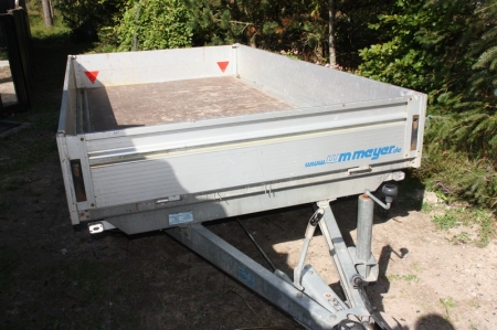 ALUMINUM TRAILER, WM Meyer. Cargo, inside: approx 1750 x 3200 mm. T2000 / L 1575. Year 2007 NR9116 (plate not included)