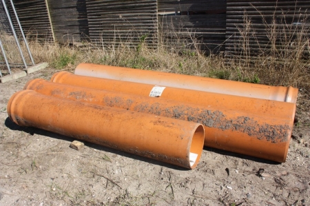 Plastic drainage pipes, ø400 mm. 3 x 3 meters + 1 x length 2 meters