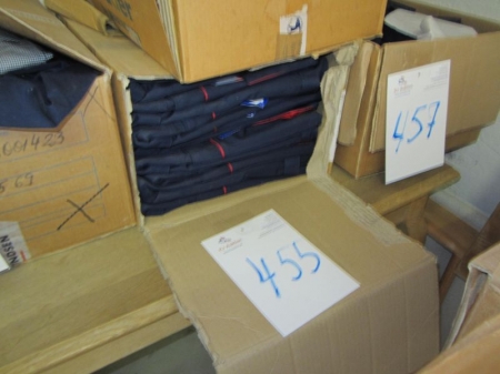 Kasse med ca 20 par arbejdstøj; overalls/bukser/jakke, Björnkläder, mørkeblå