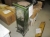 Lille kakkelovn i grøn emalje, ca 30x30 cm, forekommer komplet, sælges af privat, kun moms af salær