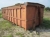 Åben affaldscontainer til wirehejs, ca 6 meter land, med 2 låger bagtil, noget medtaget 