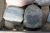 4 slebne sten med motiv, sælges af privat, kun moms af salær