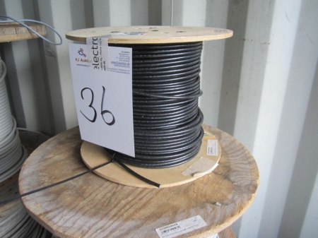 Ca 120 m Coaxkabel, ca 350 m kabel, anslået 350 m kabel, ca 400 m kabel, se fotos for specifikationer i samme rækkefølge