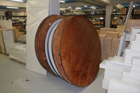 8 stk runde borde, ca. Ø160/140 cm