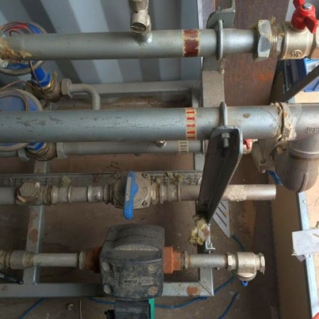 District heating exchanger used to heat the school, about 4 years old