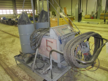 Metalliseringsmaskine Hessler, på vogn, med tråd i 2 ruller