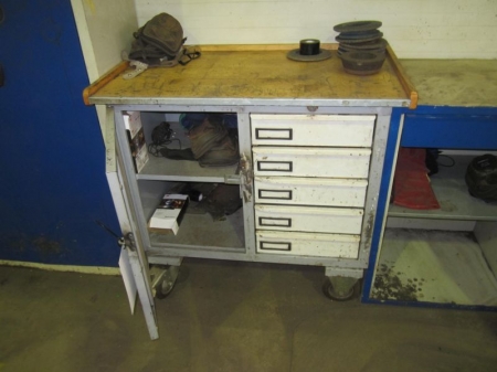 Tool trolley with doors and 5 drawers
