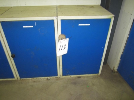 2 x steel cabinet with 1 door