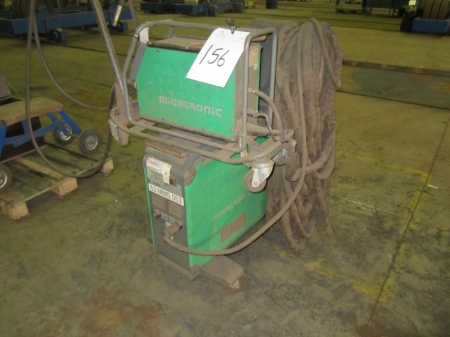 Welding rectifier Migatronic Sigma 400 with wire feeder and hoses etc., marked OK