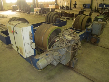 1 sæt svejserullebukke på skinnehjul, Hendricks 100 tons, årgang 2009,  komplet med styreskab, kabel og fjernbetjening
