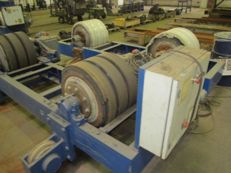 1 sæt svejserullebukke på skinnehjul, Hendricks 100 tons, årgang 2009,  komplet med styreskab, kabel og fjernbetjening