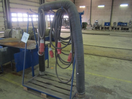 Pallet racks, pipes, cables, etc. and band wagon and welding plan with doors