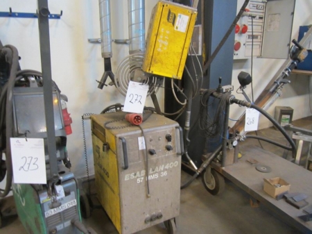 Welding rectifier Esab LAN 400 with wire feeder and hose