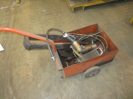 Carriage with remote control, lifting beams, air angle grinder, etc.