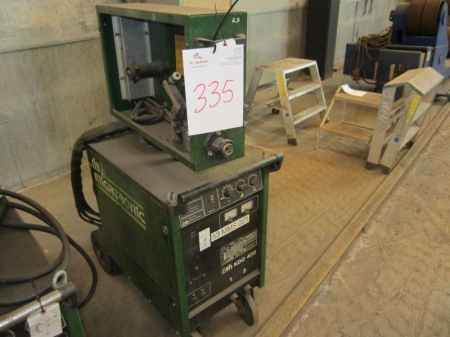 Welding rectifier Migatronic KDO 400, missing welding torch and side cover, condition unknown