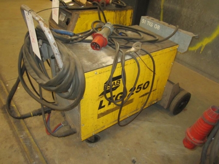 Welding rectifier Esab LTG 250 cable, welding hose, water cooling