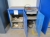 5 x steel cabinet with 1 door and drawer with various content
