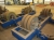 1 sæt svejserullebukke på skinnehjul, Hendricks 100 tons,  komplet med styreskab, kabel og fjernbetjening, årgang 2009, 2 x 6 hjul Ø ca 700 mm