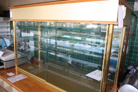 Window display case with cooler + cooling unit in basement