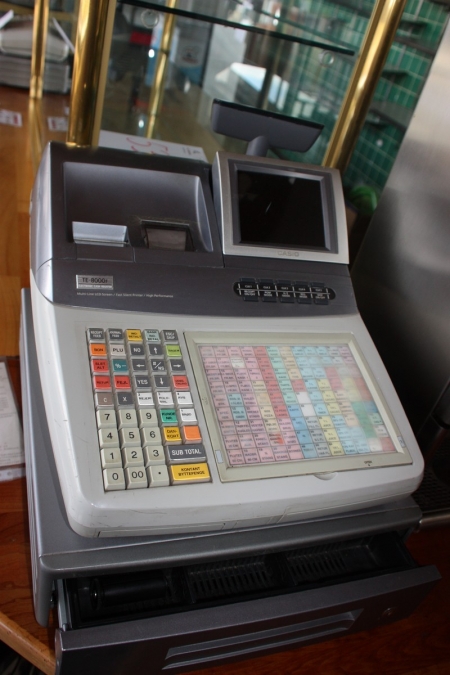 Cash Register, Casio TE-8000F + interconnected credit card terminal