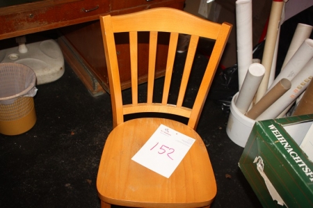 3 x stol + skrivebord uden indhold, ca. 210 x 85 cm med sideplade