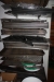 2 x racks with approximately 185 baking sheets + about 105 perforated sheets