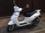 45 km / h, Retro Scooter with 4-stroke KYMCO engine running about 40 km on one liter of petrol, white color, view description:
