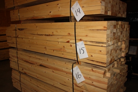 Wall Partition Beams, ca. 110 pcs / pallet. Dimensions: ca. 45 x 95 x 2400 mm (slightly different lengths)