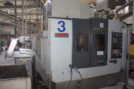 Mori Seiki NV5000 A1A/40 Vertical Machining Centre. YOM: 2004. Single Pallet Vertical Machining Centre. MSX 501 CNC Control. Swarf Conveyor. Coolant. Traverses (XYZ) 600 x 500 x 500 mm. Table Size 1050 x 550 mm. 30 position ATC. (Machine Available after 1