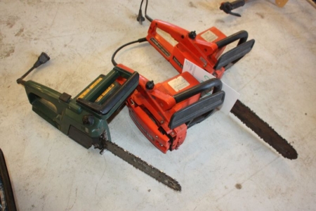 3 pieces. electric chainsaw, 2 pcs. Sachs Dolmar (1 -sword) approval: AT-001/89, 1. Black & Decker (Condition unknown)