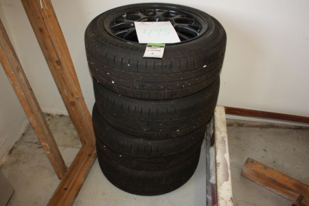 4 x tires on rims, 185 / 55R15, 4 hole hub 7Jx15h2